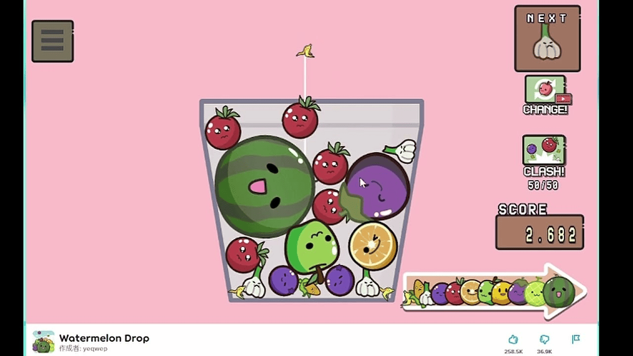 Watermelon Drop gameplay